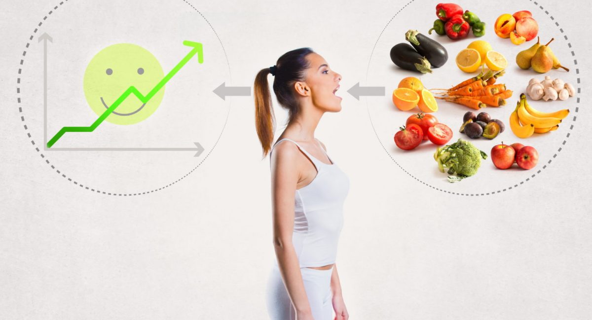 Young woman and a healthy diet concept